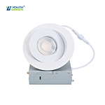 ETL Listed 4 Inch 360D Rotatable 90D Tilt Dimmable 5CCT LED Gimbal Downlight